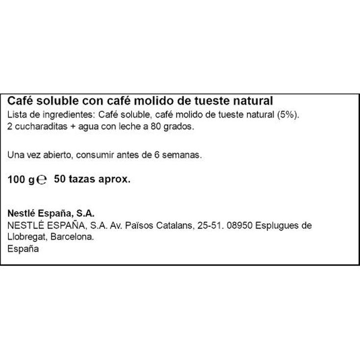 CAFE SOLUBLE GOLD NESCAFE FRASCO 100 GR