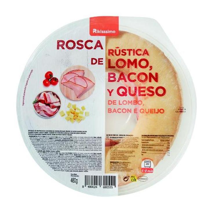 ROSCA RUSTICA LOMO BACON QUESO RIKISSSIMO UNIDAD 480 GR