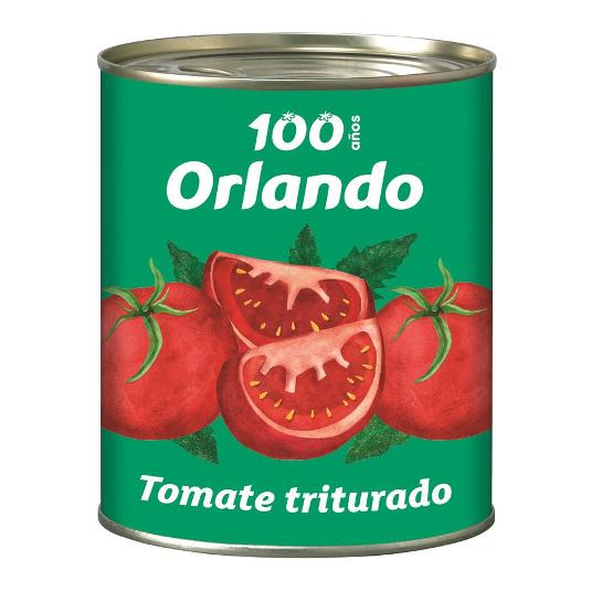 TOMATE NATURAL TRITURADO ORLANDO BOTE 800 GR