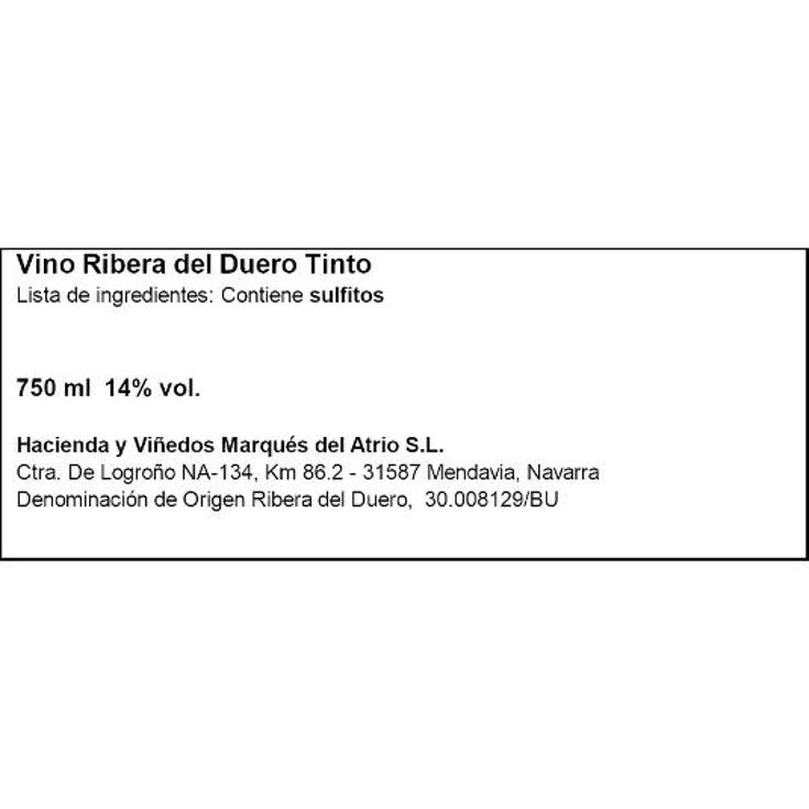 VINO TINTO RIBERA COSECHA 14º VALDERIVERO BTLLA 75 CL