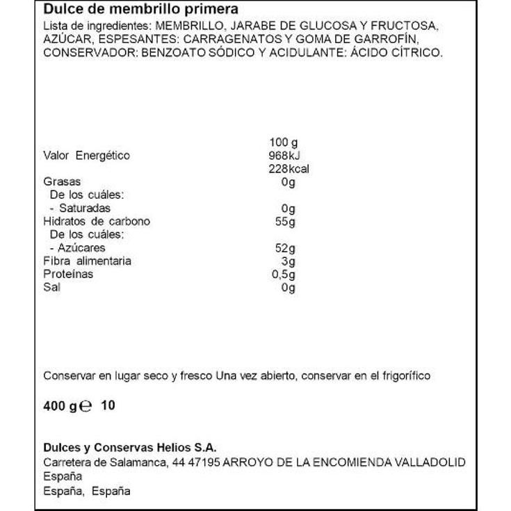 DULCE MEMBRILLO SPAR TRRNA 400 GR