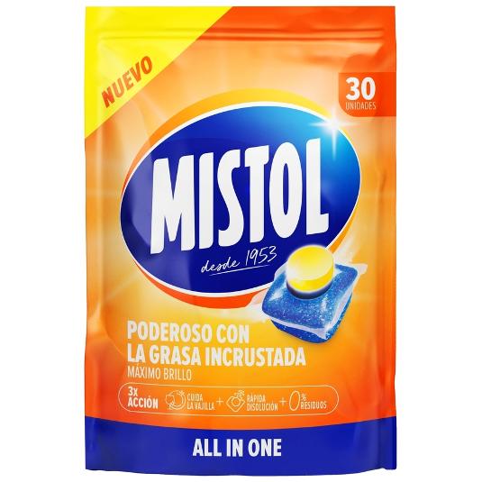 DETERG.LAVAVAJILLAS TABS 30 UD MISTOL PQTE 30 UD