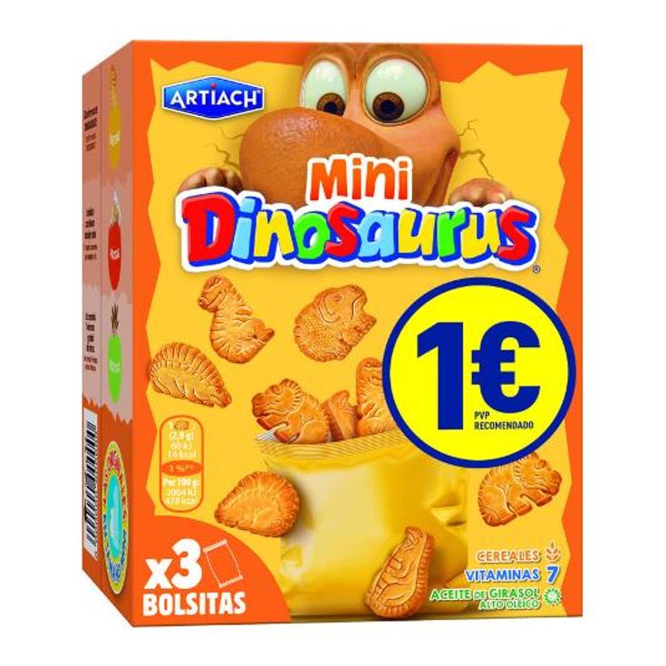 GALLETAS MINI DINOSAURUS ARTIACH PQTE 90 GR