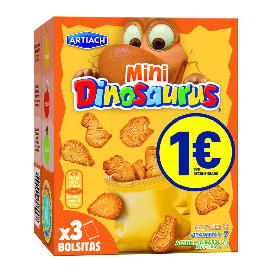 GALLETAS MINI DINOSAURUS ARTIACH PQTE 90 GR