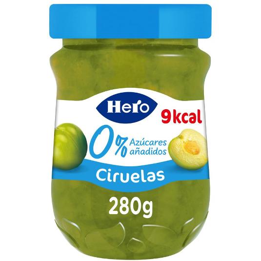 CONFITURA CIRUELA 0% AZ.AÑADIDO HERO FRASCO 280 GR