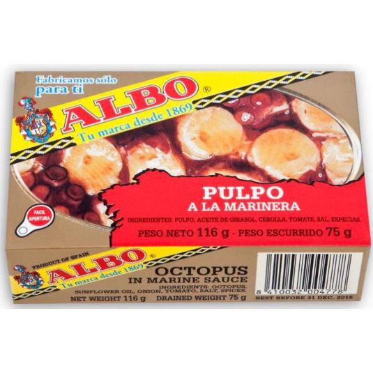 PULPO SALSA MARINERA ALBO LATA 75 GR