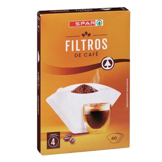 FILTROS CAFE SPAR CAJA 40 UD
