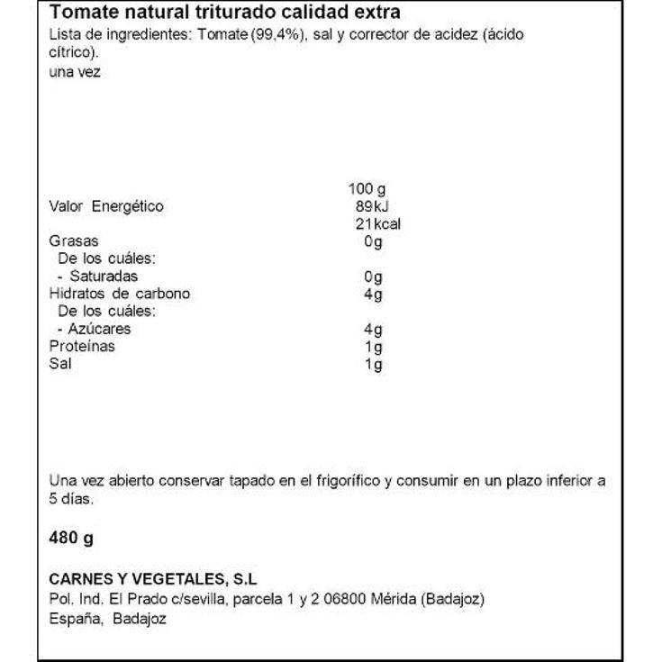 TOMATE NATURAL TRITURADO APIS BOTE 410 GR