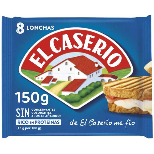 QUESO FUNDIDO 8 LONCHAS CASERIO BOLSA 150 GR