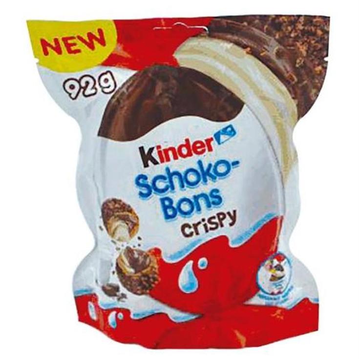 SCHOKOBONS CRISPY KINDER BOLSA 96 GR