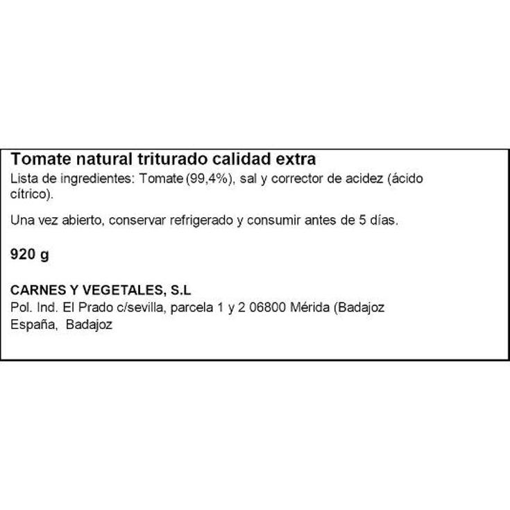 TOMATE NATURAL TRITURADO APIS BOTE 810 GR