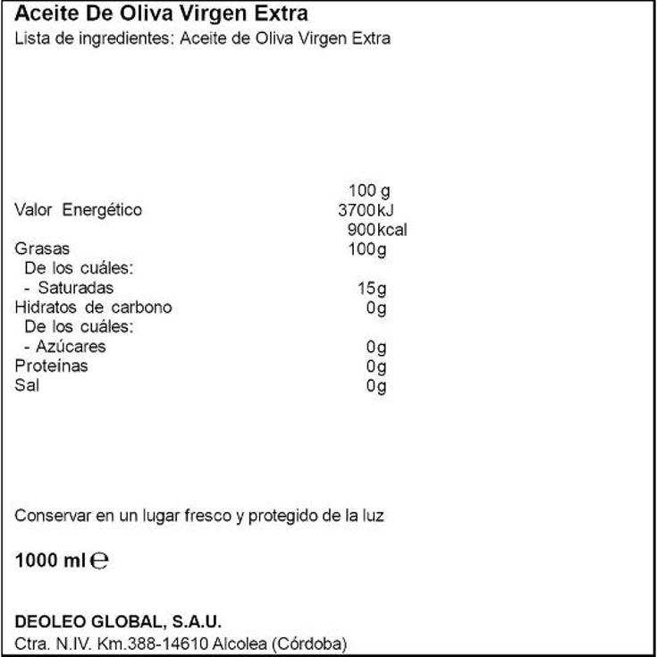 ACEITE OLIVA VIRGEN EXTRA CARBONELL BTLLA 1 LT