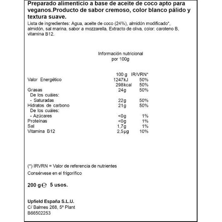 RALLADO SABOR MOZZARELLA VEGANO VIOLIFE BOLSA 200 GR