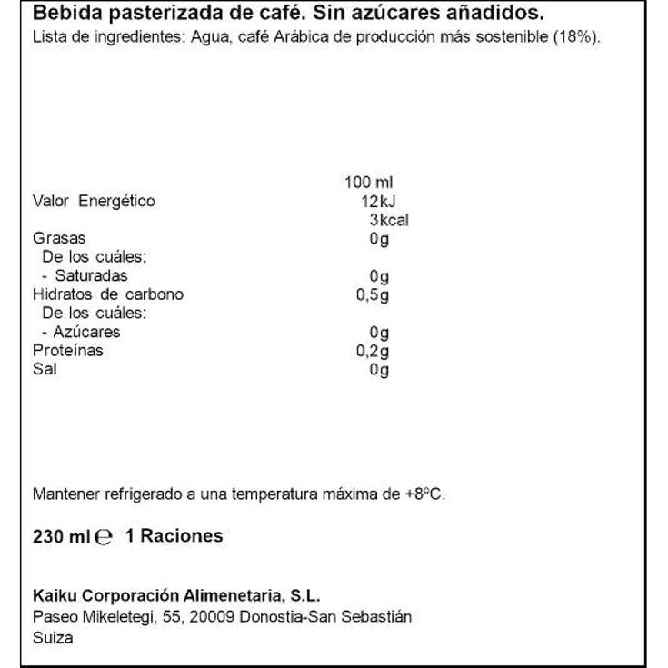 CAFE SOLO KAIKU UNIDAD 230 ML