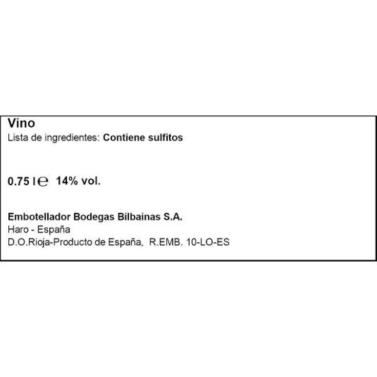 VINO TINTO RIOJA RESERVA 14º VIÑA POMAL BTLLA 75 CL