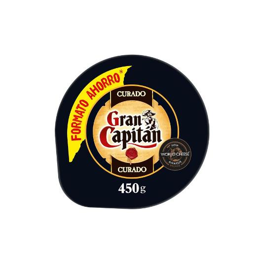 QUESO CURADO GRAN CAPITAN PIEZA 450 GR