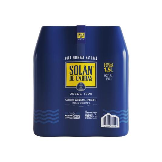 AGUA MINERAL SOLAN CABRAS BTLLA 1500 ML