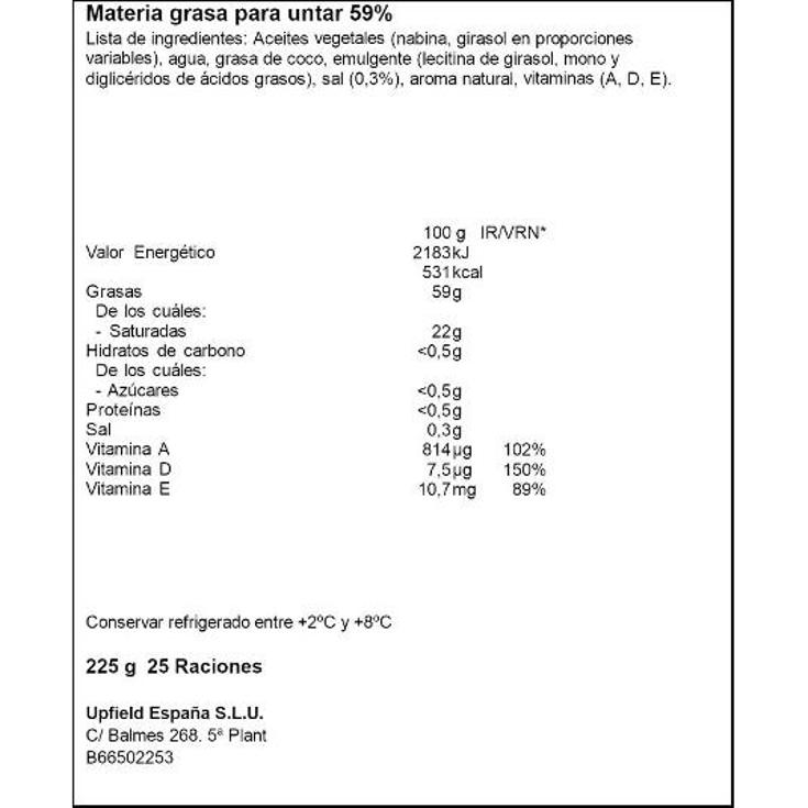 MARGARINA SIN SAL TULIPAN TRRNA 225 GR