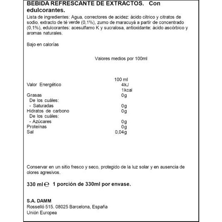 REFRESCO TE MARACUYA SIN AZ. NESTEA LATA 33 CL
