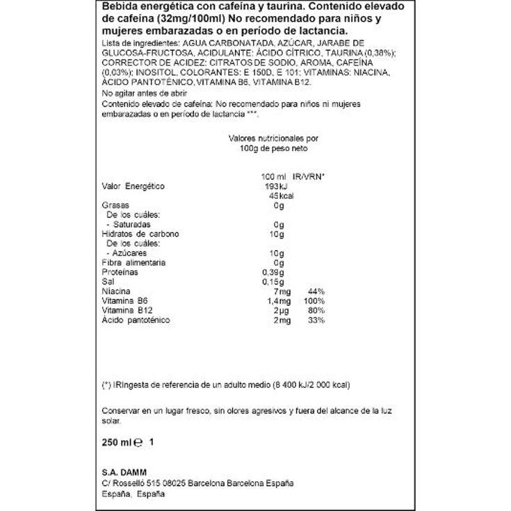 BEBIDA ENERGETICA POWERKING LATA 25 CL