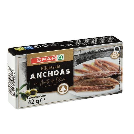 ANCHOAS ACEITE OLIVA SPAR LATA 29 GR