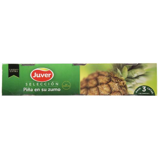 PIÑA EN SU JUGO PACK 3X140GR JUVER PACK 420 GR