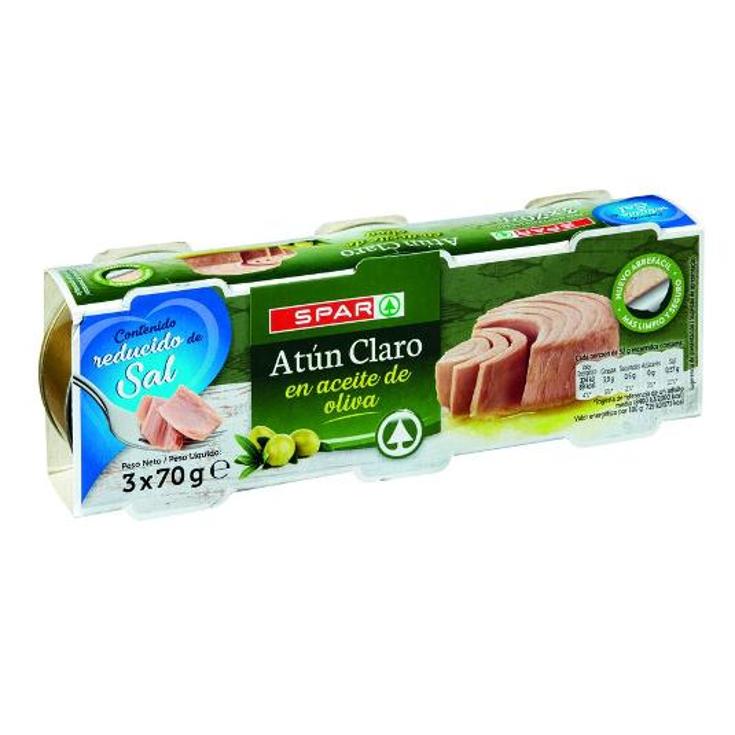 ATUN CLARO OLIVA BAJO SAL 3X52. SPAR PACK 156 GR