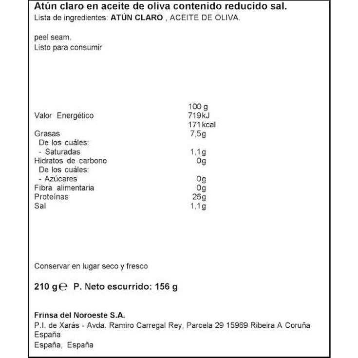 ATUN CLARO OLIVA BAJO SAL 3X52. SPAR PACK 156 GR