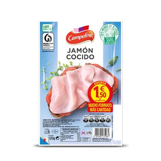 JAMON COCIDO CAMPOFRIO PACK 120 GR