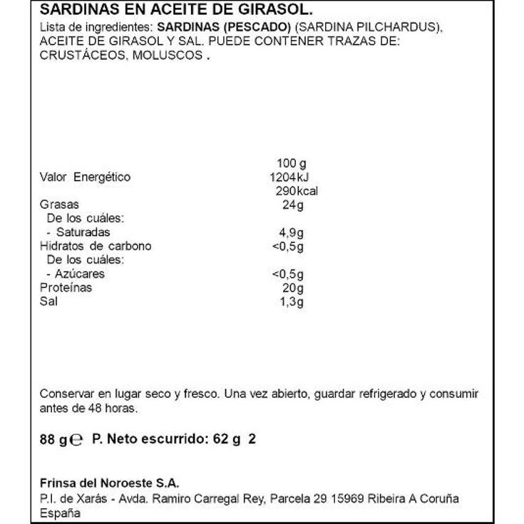 SARDINILLAS ACEITE GIRASOL X2 SPAR PACK 130 GR