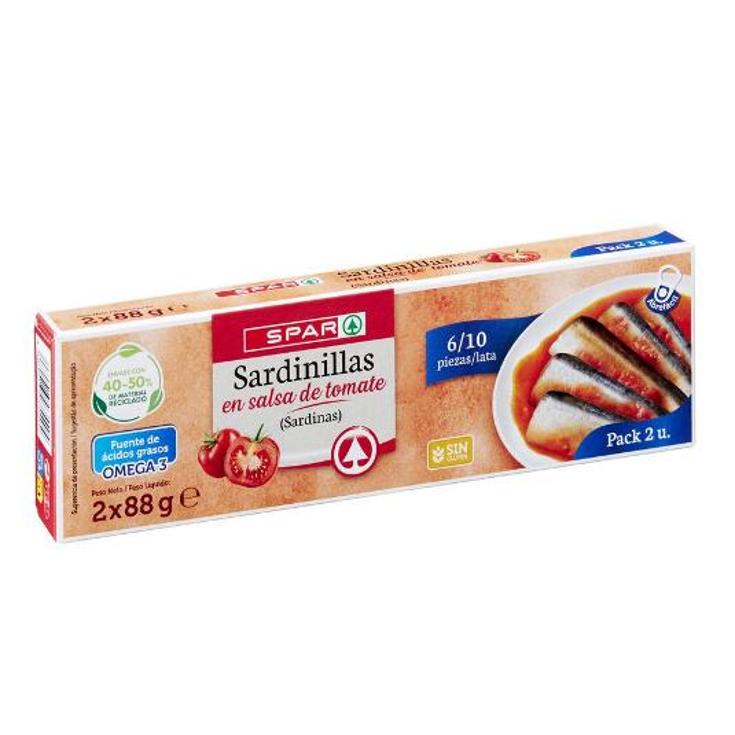 SARDINILLAS TOMATE X2 SPAR PACK 130 GR