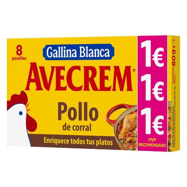 CALDO POLLO 8 PTLLAS AVECREM PQTE 80 GR