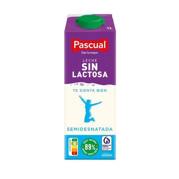 Leche Pascual Sin Lactosa Semidesnatada 1 l