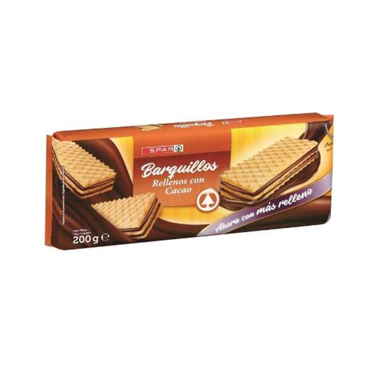 GALLETAS BARQUILLO CACAO SPAR PQTE 200 GR