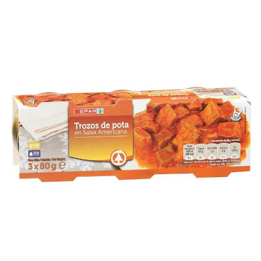 CALAMARES S.AMERICANA 3X50 SPAR PACK 150 GR