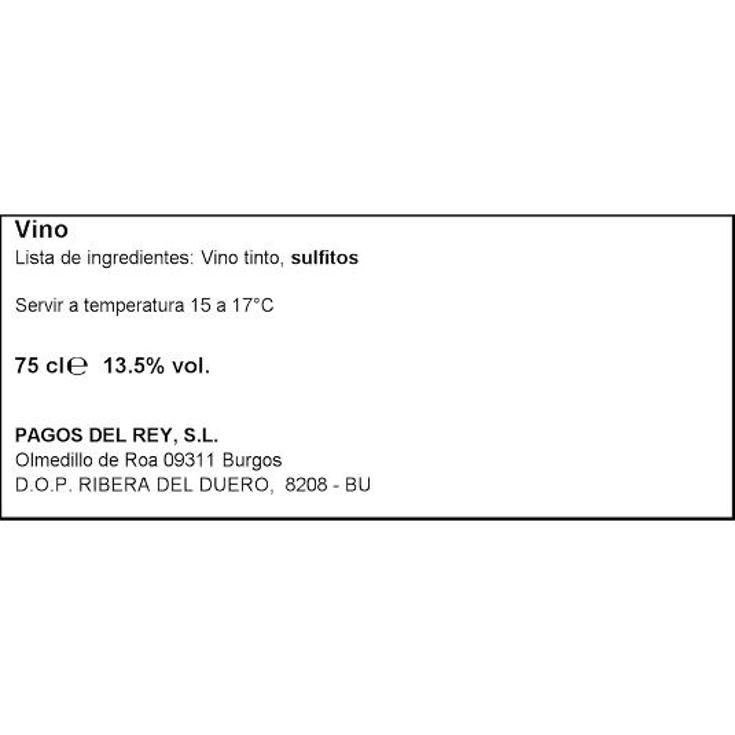 VINO TINTO RIBERA DUERO 14º 409 BTLLA 75 CL