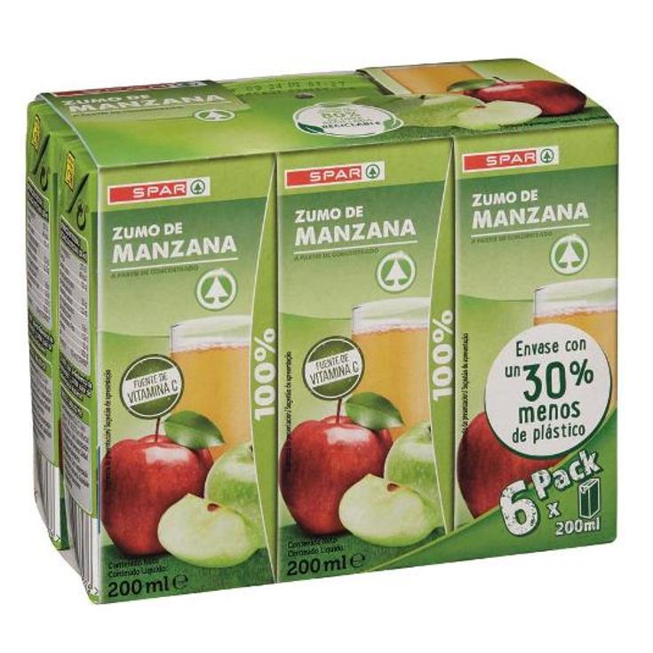 ZUMO 100% MANZANA X6 SPAR PACK 1200 ML