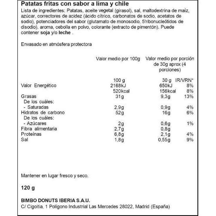 PATATAS FRITAS WAPAS HOTS TAKIS BOLSA 120 GR