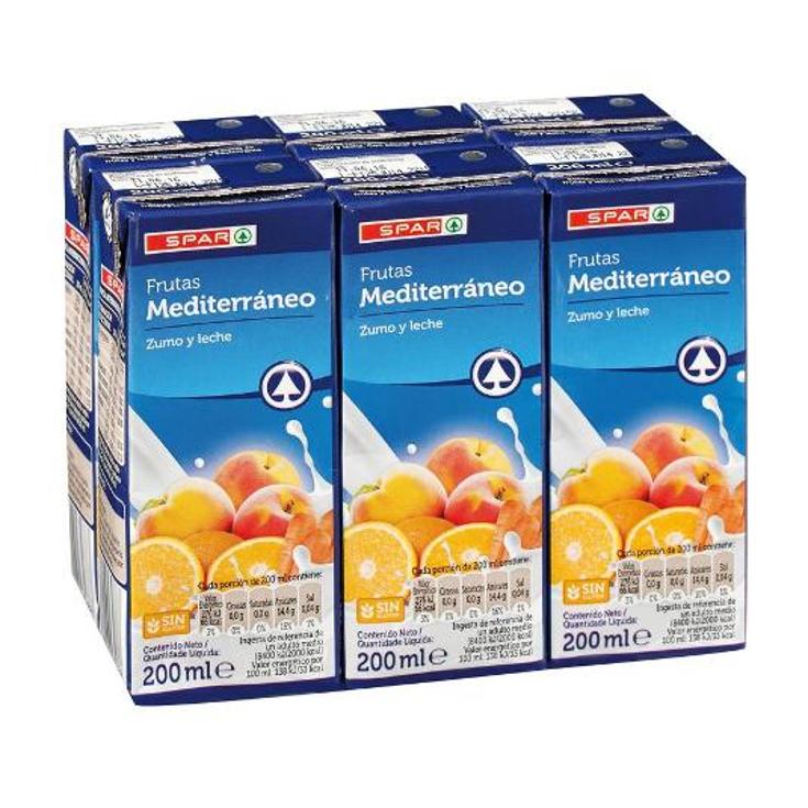 FRUTA+LECHE MEDITERRANEO X6 SPAR PACK 1200 ML