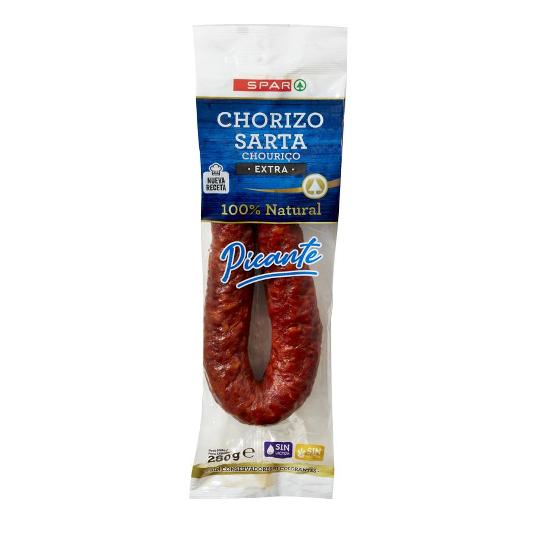 CHORIZO CASERO SARTA EX.PICANTE SPAR PIEZA 280 GR