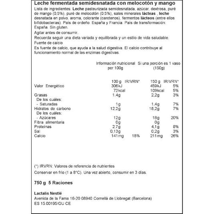 YOGUR LIQ.BIFIDUS 0% MELOC.MAN NESTLE BTLLA 750 GR