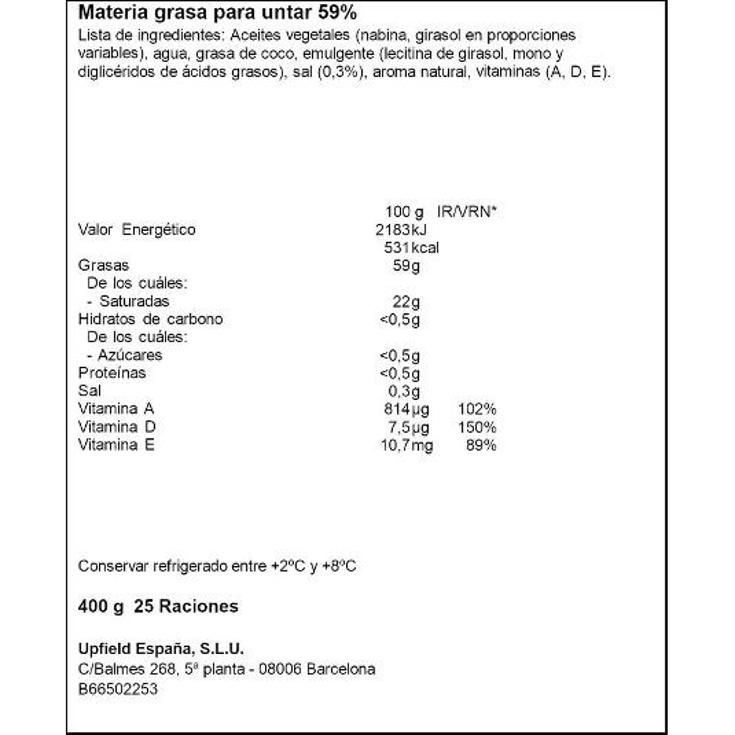 MARGARINA TULIPAN TRRNA 400 GR