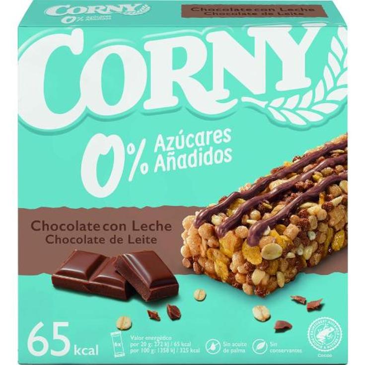 BARRITA CEREALES CHOCOL.0% 6X20 CORNY PQTE 120 GR