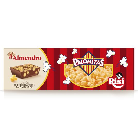 TURRON CHOCO PALOMITAS RISI EL ALMENDRO PTLLA 140 GR