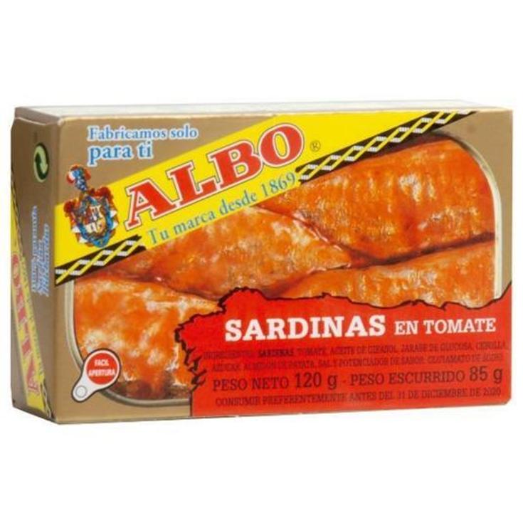 SARDINAS TOMATE F/A. ALBO LATA 85 GR