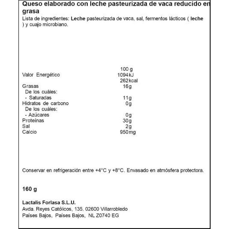 QUESO LONCHAS MAASDAM LIGHT LEERDAMMER PQTE 160 GR