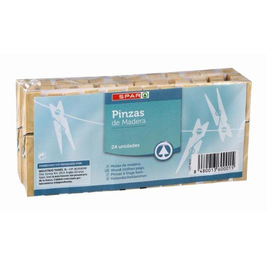 PINZAS MADERA 24UD. PQTE 1 UD