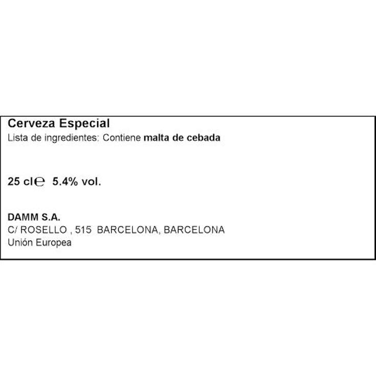 CERVEZA 5,4º ESTRELL.DAMM BTLLA 25 CL