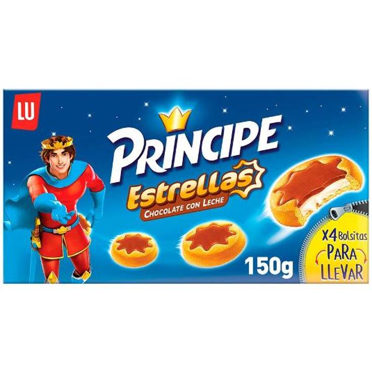 GALLETAS ESTRELLA CHOCOLATE PRINCIPE PQTE 150 GR