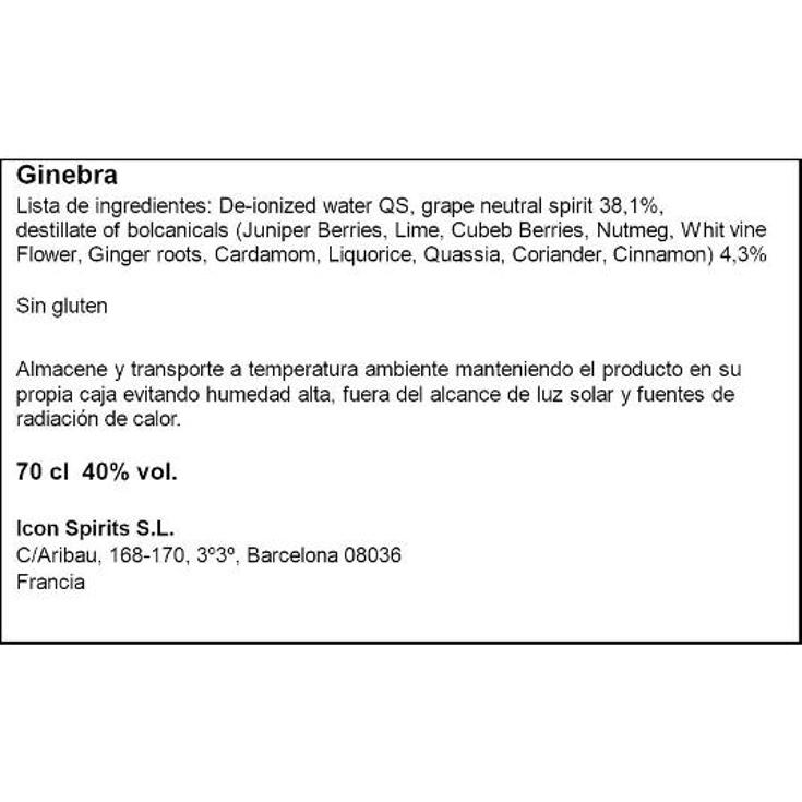 GINEBRA FRANCESA 40º G VINE BTLLA 70 CL